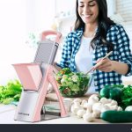 Овощерезка-измельчитель овощей с регулируемой толщиной Jonscook, слайсер для лука и картофеля — изображение 3