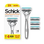 Сменные кассеты для бритья с ручкой Schick Quattro Titanium 4 штуки