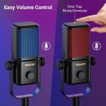 Игровой микрофон TONOR, совместимый с Xbox, конденсаторный потоковый микрофон RGB — изображение 3