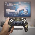 Беспроводной контроллер Spider Man Gold Custom PS-5, совместимый с консолью Play-Station 5 — изображение 6