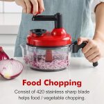 Ручной измельчитель продуктов Geedel, роторная мясорубка-миксер, блендер для овощей и фруктов — изображение 2