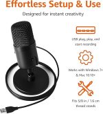 USB-микрофон для подкастинга на ПК, Конденсаторный микрофон — изображение 4