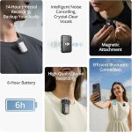 Bluetooth-микрофон для видеоблогов с записью DJI Mic 2, микрофон с функцией ИИ шумоподавления — изображение 6