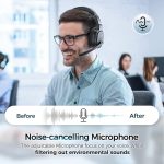 Беспроводная гарнитура с микрофоном и функцией шумоподавления, Bluetooth-наушники COSMUSIS — изображение 3