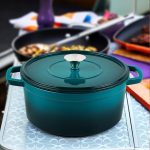 Чугунная кастрюля с крышкой 2.8л AILIBOO — изображение 4