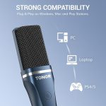 Микрофон для подкастов TONOR TC-777, USB-микрофон для компьютера, кардиоидный конденсаторный ПК-микрофон — изображение 3