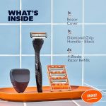 4 сменных картриджа для бритья Swift Rinse с ручкой — изображение 3