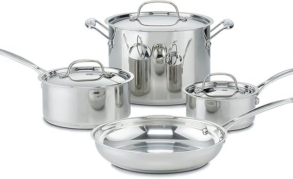 Набор кастрюль и сковородок Cuisinart 7 предметов, коллекция посуды Chef's Classic