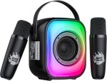 Мини-караоке-колонка для взрослых и детей PHN, Bluetooth-колонка с микрофонами 2 шт