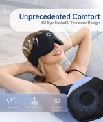 Наушники для сна Voerou, 3D-маска для сна с наушниками Bluetooth — изображение 6