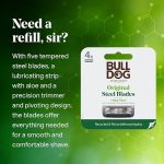 Сменные лезвия для бритвы Bulldog 4 штуки — изображение 2