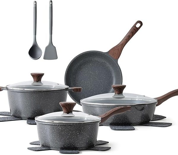 Набор кастрюль и сковородок с антипригарным покрытием Swiss Granite