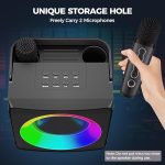Караоке-колонка Verkstar, Bluetooth-колонка для караоке с двумя беспроводными микрофонами — изображение 3