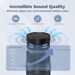 Беспроводные микрофоны UHF для караоке HWWR, микрофонная система с перезаряжаемым приемником — изображение 5