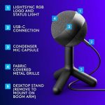 Игровой конденсаторный микрофон Logitech, USB-микрофон для ПК/Mac — изображение 2
