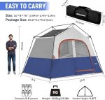 Палатка 6-ти местная HIKERGARDEN, ветрозащитная палатка для кемпинга — изображение 2