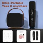 Караоке-система IROO с 2 беспроводными микрофонами, Bluetooth-динамик для детей и взрослых — изображение 2