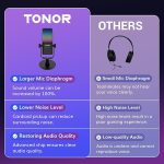Игровой микрофон TONOR, совместимый с Xbox, конденсаторный потоковый микрофон RGB — изображение 5