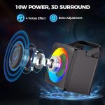 Караоке-колонка Verkstar, Bluetooth-колонка для караоке с двумя беспроводными микрофонами — изображение 2