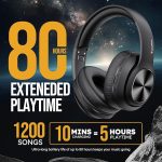 Беспроводные наушники TuneFlux Bluetooth, стереонаушники HiFi с микрофоном — изображение 6