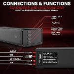 Беспроводная звуковая панель 20 Вт Pyle с 2 микрофонами для вокала, система Bluetooth для караоке — изображение 5