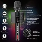 Микрофон для караоке BONAOK, портативный беспроводной микрофон Bluetooth — изображение 6