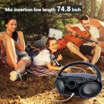 Портативная система караоке SingingWood, портативный CD-плеер, бумбокс с Bluetooth для дома — изображение 6