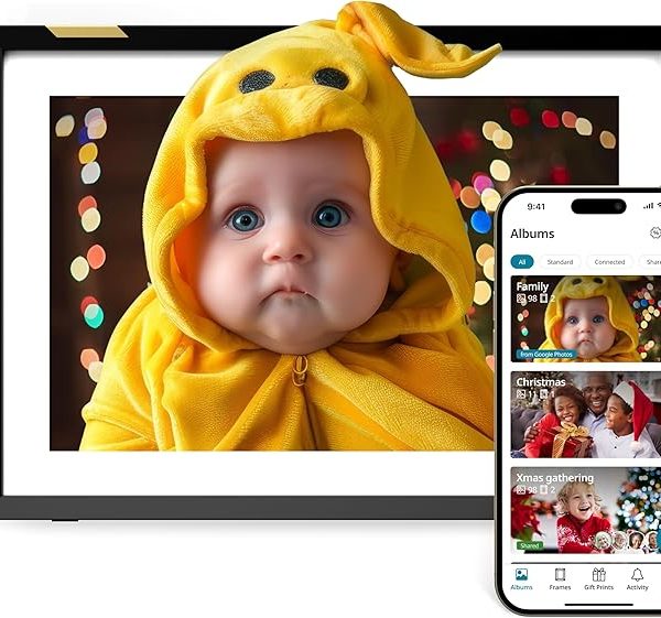 Цифровая фоторамка Nixplay с искусственным интеллектом сенсорный экран 10.1 дюймов
