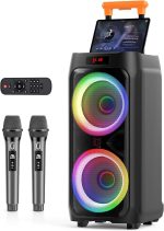 Караоке-цетр JYX с 2 беспроводными микрофонами, Bluetooth-колонка 500 Вт