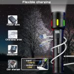 Фонарик с высокой яркостью KAIJIENOO, супер яркий светодиодный фонарик USB — изображение 4