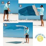 Пляжный зонт Solbello, зонт не сдувающийся ветром на пляже — изображение 4