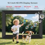 Цифровая фоторамка Frameo 10.1 дюймов WiFi, интеллектуальная электронная фоторамка с сенсорным экраном — изображение 3