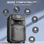 Караоке-Bluetooth PA-система с беспроводными микрофонами GEYGUY — изображение 4