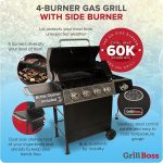 Гриль-барбекю Grill Boss, Гриль на пропане 4 горелки — изображение 3