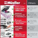 Измельчитель овощей 10-в-1 Mueller, Овощерезка для овощей с 8 лезвиями — изображение 4