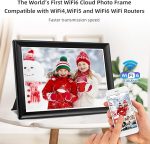 Цифровая фоторамка 2K 64 ГБ 11 дюймов WiFi6 и 5G Цифровая фоторамка 1920x1280 FHD IPS сенсорный экран — изображение 4