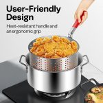 Алюминиевая фритюрница для рыбы VIVOHOME 9.5л — изображение 3