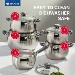Кастрюли Daniks для индукционной плиты с жаропрочными ручками — изображение 3