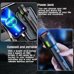 Фонарик с высокой яркостью KAIJIENOO, супер яркий светодиодный фонарик USB — изображение 5