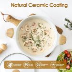 Индукционная кастрюля 4л для бульона с крышкой, Керамическая кастрюля SENSARTE — изображение 5