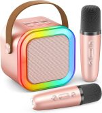 Караоке-колонка для пения с 2 микрофонами Peski, Bluetooth-колонка для караоке
