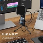 Микрофон для подкастов TONOR TC-777, USB-микрофон для компьютера, кардиоидный конденсаторный ПК-микрофон — изображение 5