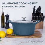 Антипригарная кастрюля 5л Corning Ware для жарки и обжаривания — изображение 6