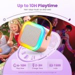 Караоке-колонка для пения с 2 микрофонами Peski, Bluetooth-колонка для караоке — изображение 5