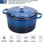 Эмалированная чугунная кастрюля VORRINGARD с крышкой 4.2л для печи — изображение 5