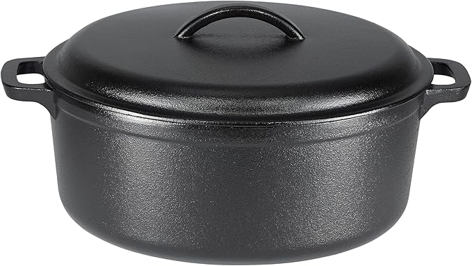 81quWcuEx6L._AC_SX679_ Круглая чугунная кастрюля Amazon для голландской духовки с крышкой — изображение 1