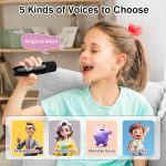 Мини-караоке-колонка для взрослых и детей PHN, Bluetooth-колонка с микрофонами 2 шт — изображение 5