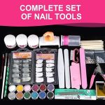 Набор для ногтей, Профессиональный акрил, 12 наборов с блестящей акриловой пудрой — изображение 3
