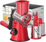 Терка барабанная для сыра Geedel Rotary, овощерезка-мандолина с 3 сменными лезвиями
