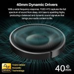 Беспроводные наушники TOZO HT2 с шумоподавлением, наушники Bluetooth 60 часов воспроизведения — изображение 6